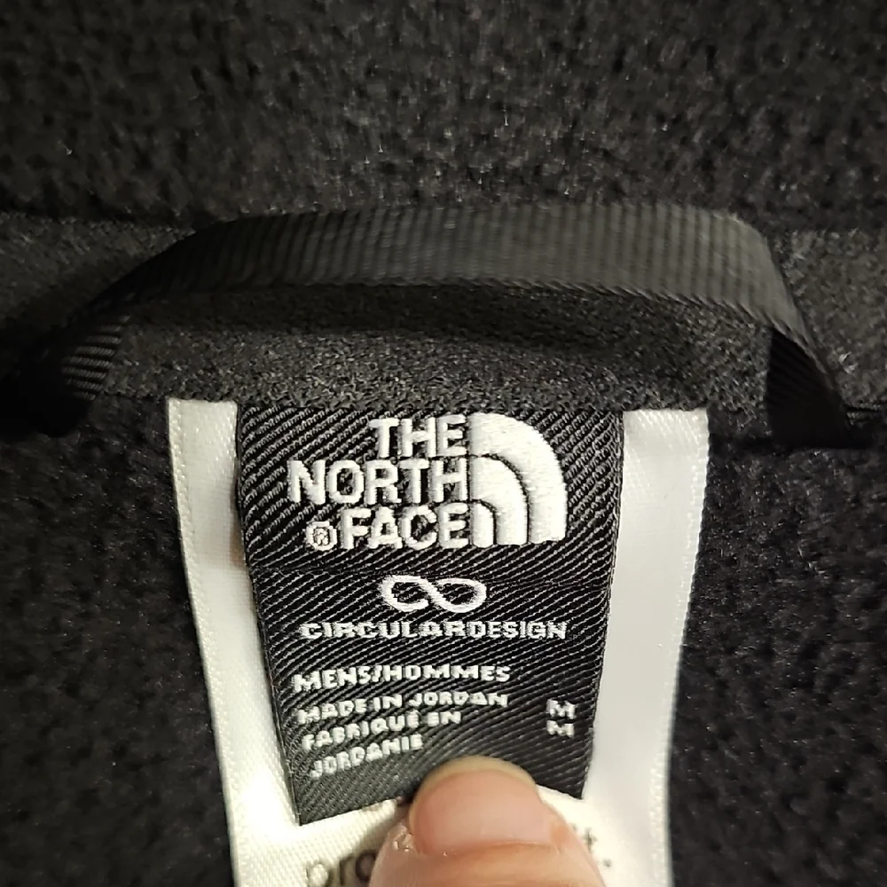 The North Face Black and Smoky Blue Glacier Fleece Mens Full Zip Jacket